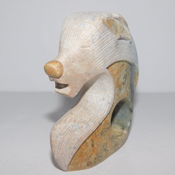 Bud Henry Native Indigenous  4" Carved Soapstone Howling Spirit Wolf ** READ - Picture 4 of 12